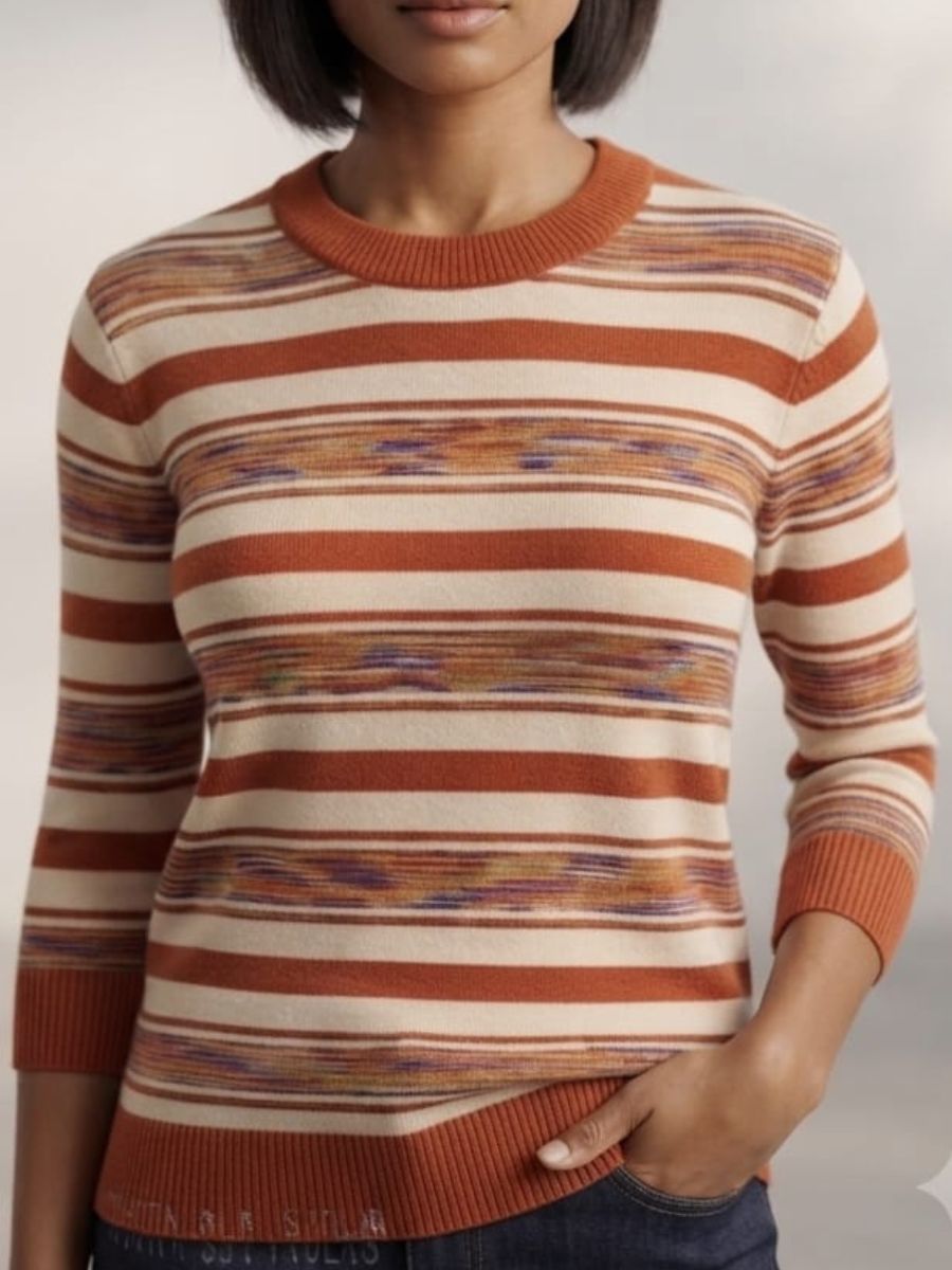 Horizontal striped pattern with multicolor accents